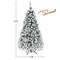 Costway 6ft/7.5ft/9ft Pre-Lit Premium Snow Flocked Hinged Artificial Christmas Tree with 250 Lights/450 Light/550 Lights